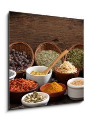 Obraz 1D - 50 x 50 cm F_F47170093 - Different bowls of spices