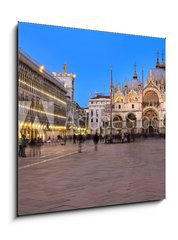 Sklenn obraz 1D - 50 x 50 cm F_F47247745 - Piazza San Marco - Venice by night