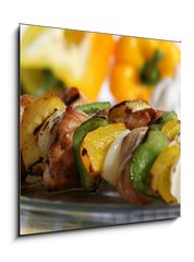 Obraz 1D - 50 x 50 cm F_F4909115 - Grilled Chicken Kebabs - Grilovan kuec kebaby
