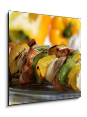 Obraz 1D - 50 x 50 cm F_F4909115 - Grilled Chicken Kebabs - Grilované kuřecí kebaby