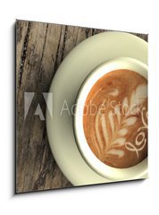 Sklenn obraz 1D - 50 x 50 cm F_F49909695 - Taza de caf   con dibujo