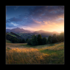Obraz 1D - 50 x 50 cm F_F503264919 - Sunset in Zazriva