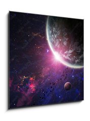 Sklenn obraz 1D - 50 x 50 cm F_F50610051 - Beautiful space. Elements of this image furnished by NASA