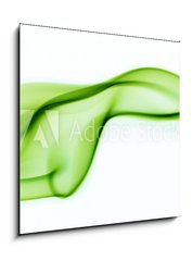 Obraz 1D - 50 x 50 cm F_F52172020 - green abstract smoke curves - zelen abstraktn kouov kivky