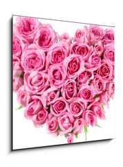 Sklenn obraz 1D - 50 x 50 cm F_F5370841 - Rose In Love Shape