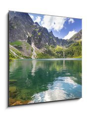 Sklenn obraz 1D - 50 x 50 cm F_F54050852 - Beautiful scenery of Tatra mountains and lake in Poland