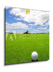 Sklenn obraz 1D - 50 x 50 cm F_F5451450 - Green on beautiful Golf Course