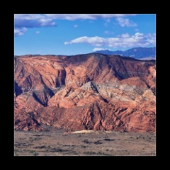 Obraz 1D - 50 x 50 cm F_F546080282 - Snow Canyon Views from Jones Bones hiking trail St George Utah Zions National Park. USA.