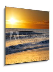 Sklenn obraz 1D - 50 x 50 cm F_F5745592 - a picture of ocean water, sand and sun