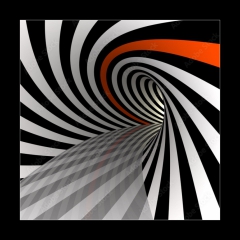Obraz 1D - 50 x 50 cm F_F58212034 - Tunnel of lines, 3D - Tunel ar, 3D