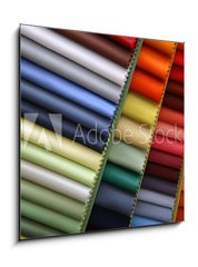 Obraz 1D - 50 x 50 cm F_F6463805 - Color samples of a fabric in shop - Vzorky barev ltky v prodejn