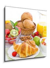 Sklenn obraz 1D - 50 x 50 cm F_F65198170 - Healthy breakfast on the table