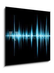 Obraz 1D - 50 x 50 cm F_F6525764 - Graphic of a digital sound on black bottom