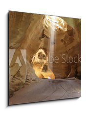 Sklenn obraz 1D - 50 x 50 cm F_F65592568 - Clay huge caves beautifully illuminated