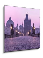 Sklenn obraz 1D - 50 x 50 cm F_F65732979 - Karlov Bridge - Karlov most