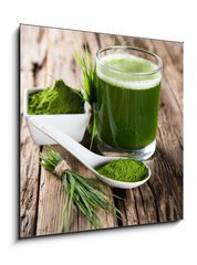 Obraz 1D - 50 x 50 cm F_F65826518 - detox. young barley, chlorella superfood.