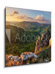 Obraz 1D - 50 x 50 cm F_F67727848 - Rocky moutain at sunset - Slovakia - Skaln moutain pi zpadu slunce