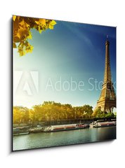 Obraz 1D - 50 x 50 cm F_F68288311 - Seine in Paris with Eiffel tower in autumn season
