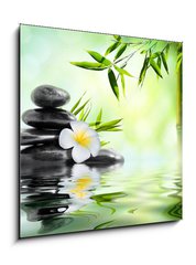 Obraz 1D - 50 x 50 cm F_F68618057 - spa massage treatment in garden with frangipani and bamboo