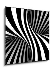 Sklenn obraz 1D - 50 x 50 cm F_F69748661 - Black and white abstract