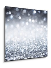 Obraz 1D - 50 x 50 cm F_F70637827 - silver glitter - shiny wallpapers for Christmas - stbrn tpytky