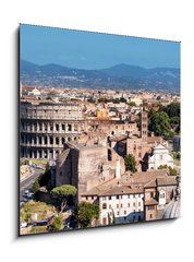 Obraz 1D - 50 x 50 cm F_F72183112 - Ariel view of Rome: including the Colosseum and Roman Forum..