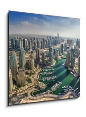Sklenn obraz 1D - 50 x 50 cm F_F72238284 - DUBAI, UAE - OKTOBER 10: Modern buildings in Dubai Marina, Dubai - DUBAI, Spojen arabsk emirty