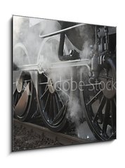 Sklenn obraz 1D - 50 x 50 cm F_F72505403 - Steam Locomotive