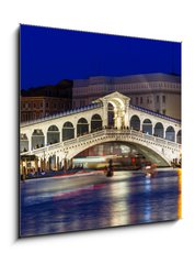 Obraz 1D - 50 x 50 cm F_F73248153 - Night view of Rialto bridge and Grand Canal in Venice. Italy