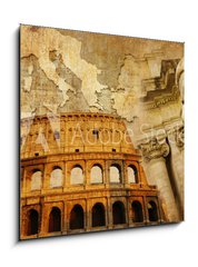 Obraz 1D - 50 x 50 cm F_F74103258 - great Roman empire - conceptual collage in retro style