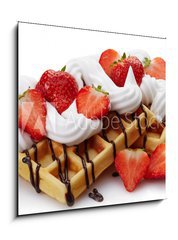 Sklenn obraz 1D - 50 x 50 cm F_F74547805 - Belgian waffles