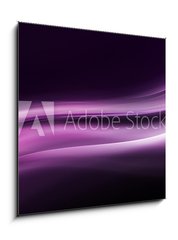 Obraz 1D - 50 x 50 cm F_F75647079 - fioletowe fale na czarnym tle
