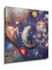 Obraz 1D - 50 x 50 cm F_F76288631 - Dark galaxy - Tmav galaxie