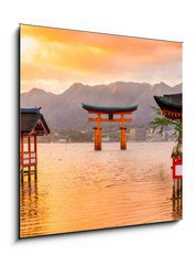 Skleněný obraz 1D - 50 x 50 cm F_F77248039 - Miyajima Torii gate, Japan. - Brána Miyajima Torii, Japonsko.