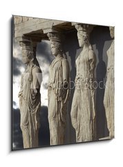 Obraz 1D - 50 x 50 cm F_F77826617 - Caryatids, erechtheum temple on Acropolis of Athens, Greece