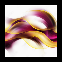 Obraz   Beautiful Yellow Waves On a White Background, 50 x 50 cm