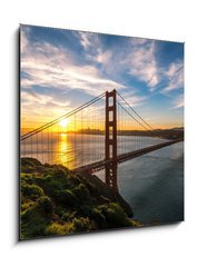 Obraz 1D - 50 x 50 cm F_F78121192 - Golden Gate Bridge in San Francisco sunrise