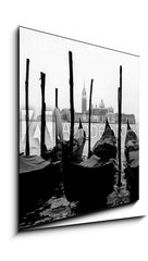 Sklenn obraz 1D - 50 x 50 cm F_F794600 - venise, gondoles