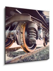 Sklenn obraz 1D - 50 x 50 cm F_F80011909 - vintage train