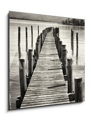Obraz 1D - 50 x 50 cm F_F80039561 - old wooden jetty - staré dřevěné molo