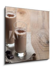 Obraz 1D - 50 x 50 cm F_F81943305 - Chocolate and banana smoothie