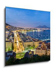 Obraz   Naples, Italy, view of the bay and Vesuvius Volcano by night, from Posillipo, 50 x 50 cm