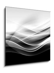 Obraz 1D - 50 x 50 cm F_F88547506 - creative abstraction black and white wave background