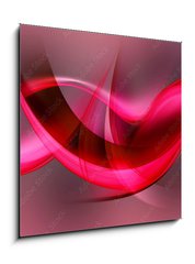 Obraz 1D - 50 x 50 cm F_F88611581 - pink red wave background