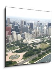 Obraz 1D - 50 x 50 cm F_F9395863 - Downtown Chicago from the East via the air