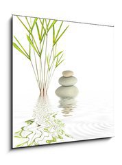 Obraz 1D - 50 x 50 cm F_F9400506 - Zen Spa Stones and Bamboo - Zen Spa Stones a Bamboo