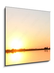 Obraz 1D - 50 x 50 cm F_F95968412 - Golden sunrise over calm water