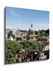 Obraz   The part of old town and Roman ruins in Rome, 50 x 50 cm
