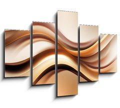 Obraz 5D ptidln - 150 x 100 cm F_GB100548617 - Abstract Gold Wave Design Background