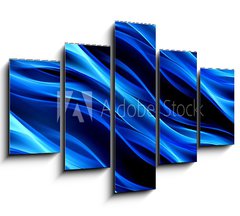 Obraz 5D ptidln - 150 x 100 cm F_GB100723342 - Art Abstract Blue Glow Wave Design Background